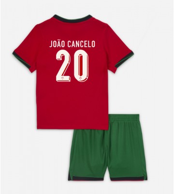 Portugal Joao Cancelo #20 Hemmakläder Barn EM 2024 Kortärmad (+ Korta byxor)